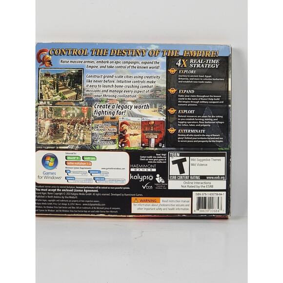 GRAND AGES ROME GOLD EDITION w/ Reign of Augustus Exp. Pack PC Video Game - Picture 2 of 5